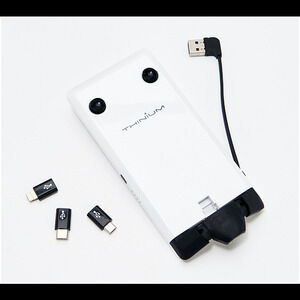 Thinium Cordless Phone Charger 3000mAh Battery iPhone Android White